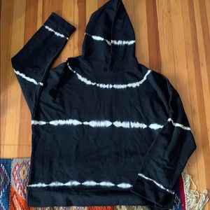 Mens Sandro Tiedye black and white hoodie XL